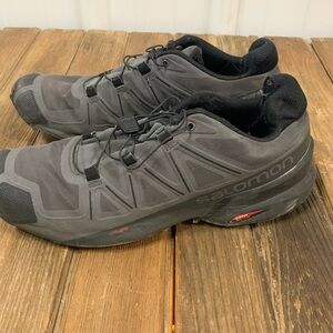 Salomon Charcoal and Black Outdoor Shoes